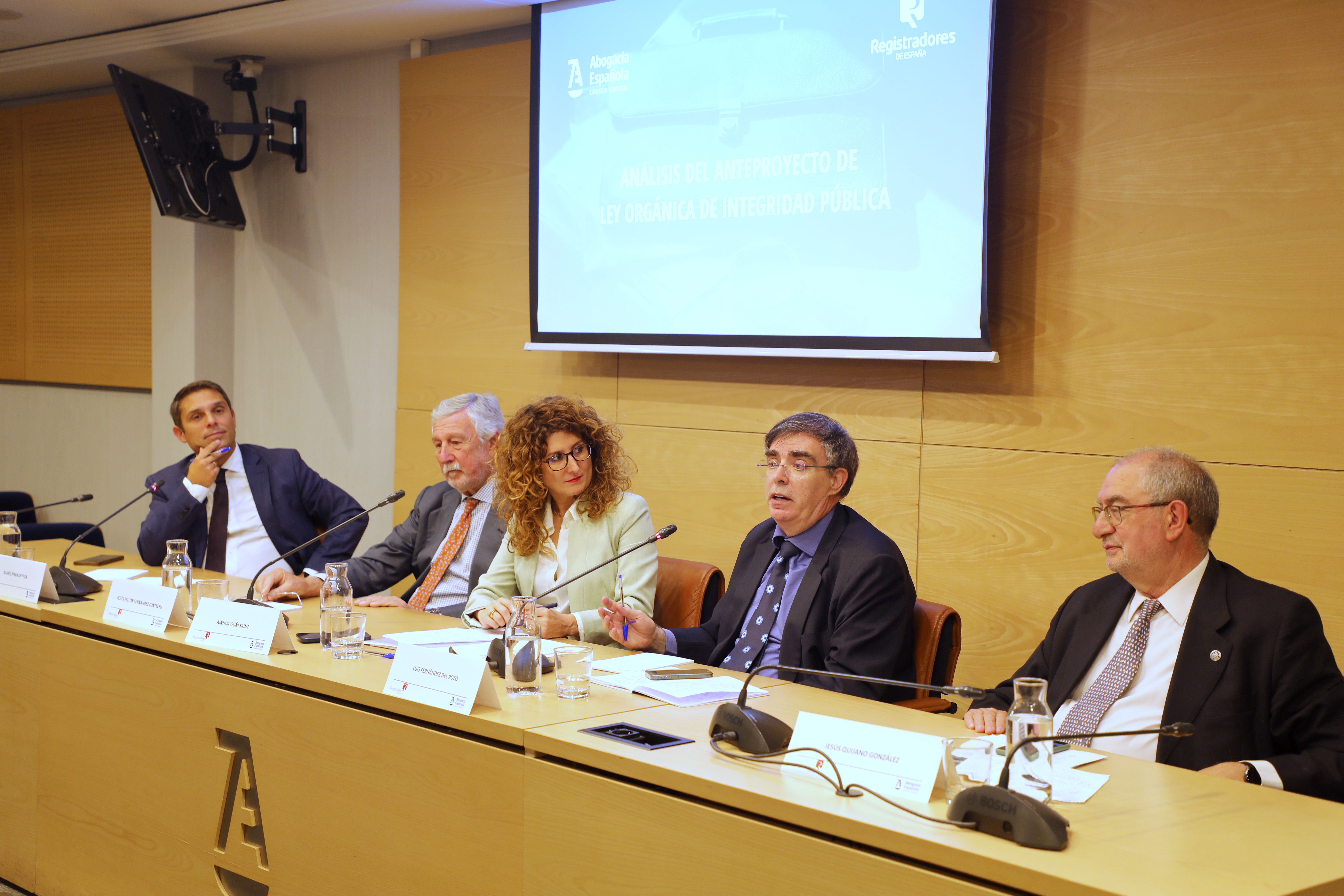 Registradores y Abogacía respaldan conjuntamente el Anteproyecto de Ley Orgánica de Integridad Pública